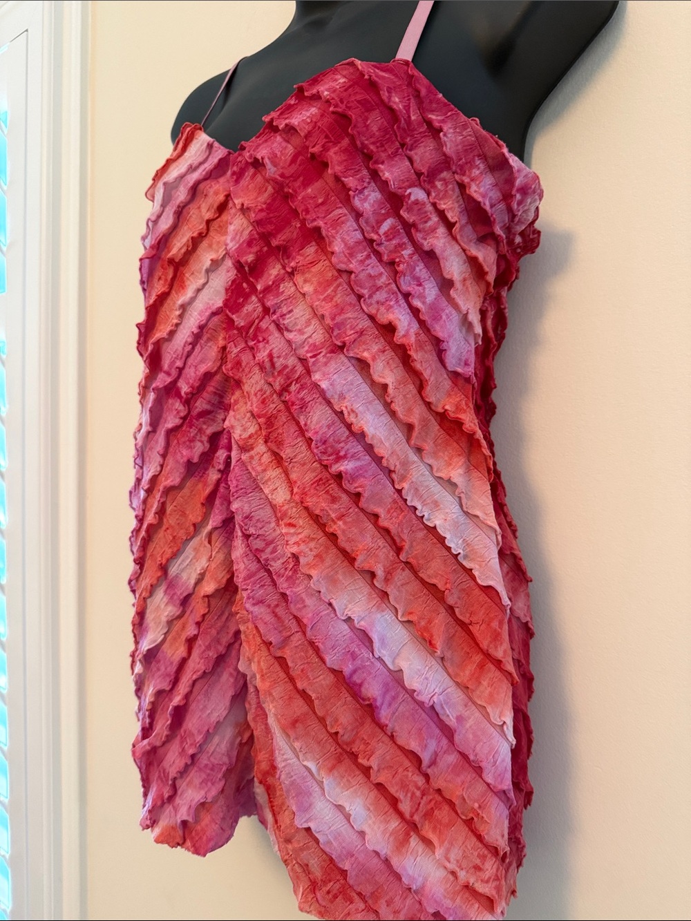 Pink & Red Ruffle Camisole Top - Picture 3 of 3
